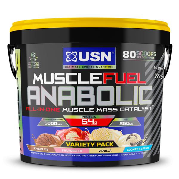 USN Muscle Fuel Anabolic Variety Pack 4kg ( Now only available in 4kg size ) - Premium weight gainer from Health Supplements UK - Just $59.99! Shop now at Ultimate Fitness 4u