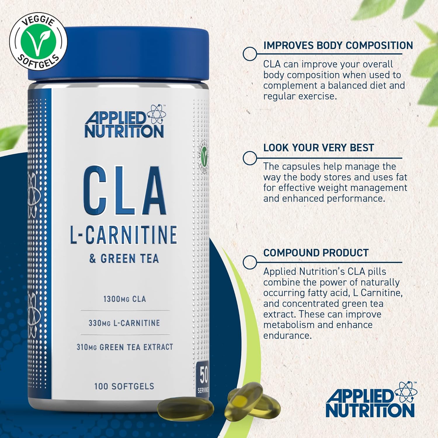 cla or l carnitine better Applied Nutrition CLA, L-Carnitine & Green Tea – Ultimate Fitness 4u