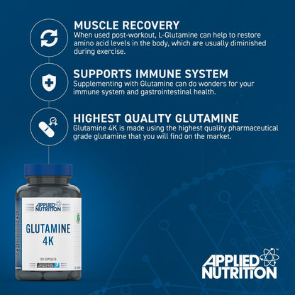 Applied Nutrition Glutamine 4K / 120 veggie capsules