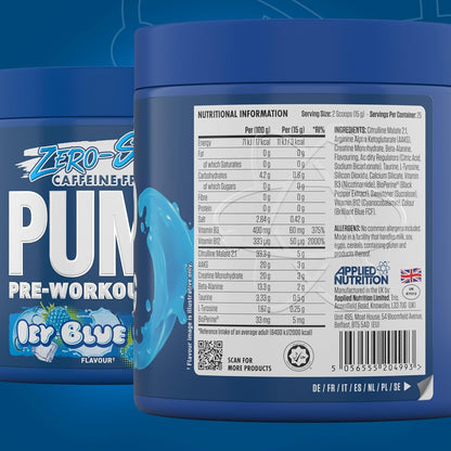 Applied Nutrition Pump 3G Zero Stimulant  375g/50 scoops