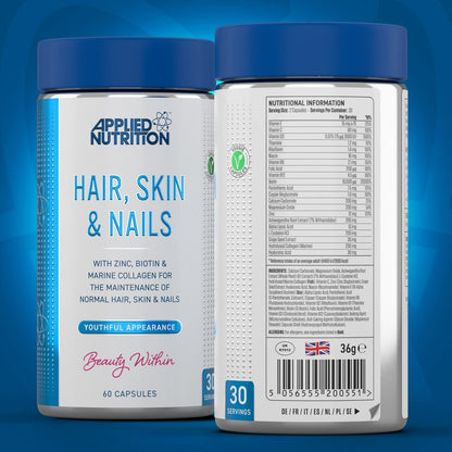 Applied Nutrition Hair Skin & Nails 60 Capsules