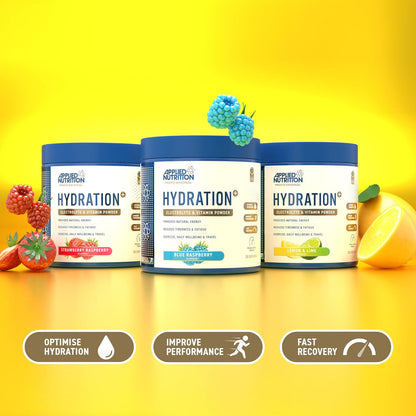 Applied Nutrition Hydration+ Powder 240g | Electrolytes, Vitamins & Coconut Water | 30 Servings | 4 Flavours
