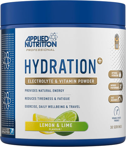 Applied Nutrition Hydration+ Powder 240g | Electrolytes, Vitamins & Coconut Water | 30 Servings | 4 Flavours