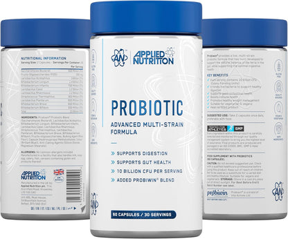 Applied Nutrition Probiotic 60 Capsules | 10 Billion CFU | 11 Strains | 30 Servings