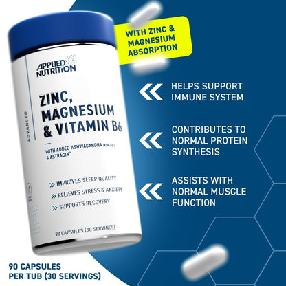 Applied Nutrition Zinc & Magnesium + Vitamin B6 & Ashwagandha