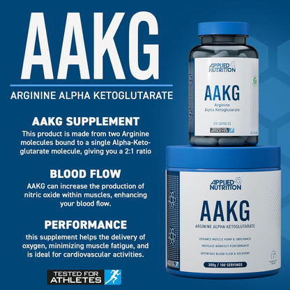 Applied Nutrition AAKG 300g | Arginine Alpha-Ketoglutarate | 100 Servings