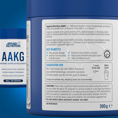 Applied Nutrition AAKG 300g | Arginine Alpha-Ketoglutarate | 100 Servings