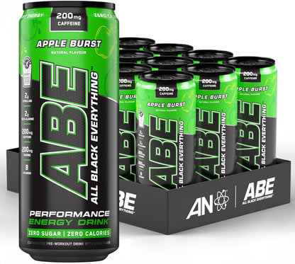 Applied Nutrition ABE RTD Energy Drink 12x330ml | 200mg Caffeine | Zero Sugar | 8 Flavours