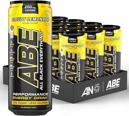 Applied Nutrition ABE RTD Energy Drink 12x330ml | 200mg Caffeine | Zero Sugar | 8 Flavours