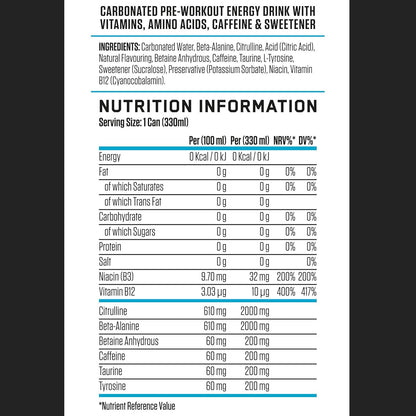 Applied Nutrition ABE RTD Energy Drink 12x330ml | 200mg Caffeine | Zero Sugar | 8 Flavours