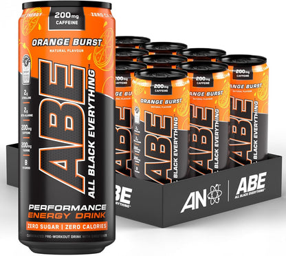 Applied Nutrition ABE RTD Energy Drink 12x330ml | 200mg Caffeine | Zero Sugar | 8 Flavours