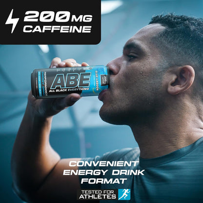Applied Nutrition ABE RTD Energy Drink 12x330ml | 200mg Caffeine | Zero Sugar | 8 Flavours