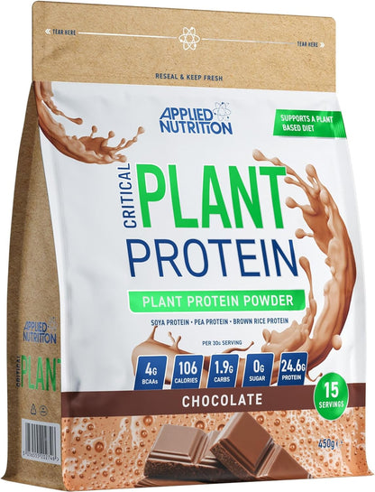 Applied Nutrition Critical Plant Protein 450g | 24g Vegan Protein | 3 Flavours