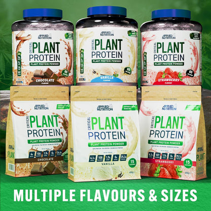 Applied Nutrition Critical Plant Protein 450g | 24g Vegan Protein | 3 Flavours