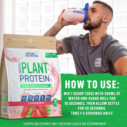 Applied Nutrition Critical Plant Protein 450g | 24g Vegan Protein | 3 Flavours