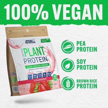 Applied Nutrition Critical Plant Protein 450g | 24g Vegan Protein | 3 Flavours
