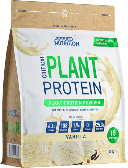 Applied Nutrition Critical Plant Protein 450g | 24g Vegan Protein | 3 Flavours