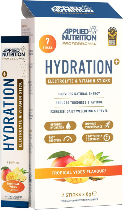 Applied Nutrition Hydration+ Sticks 7x8g | 1,190mg Electrolytes | Aquamin™ | Informed Sport