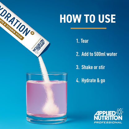 Applied Nutrition Hydration+ Sticks 7x8g | 1,190mg Electrolytes | Aquamin™ | Informed Sport