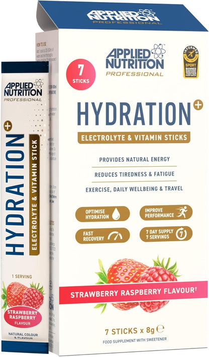 Applied Nutrition Hydration+ Sticks 7x8g | 1,190mg Electrolytes | Aquamin™ | Informed Sport