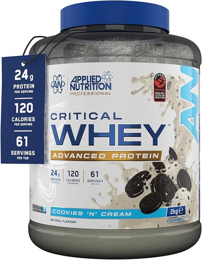 Applied Nutrition Critical Whey 2kg + Creatine 120 caps & shaker