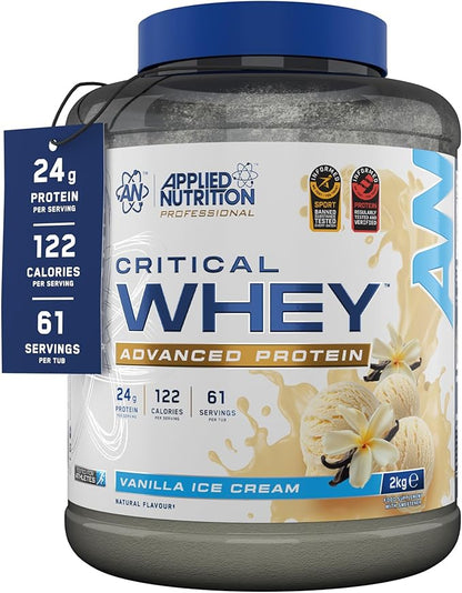 Applied Nutrition Critical Whey 2kg + Creatine 120 caps & shaker