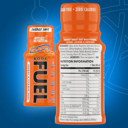 Applied nutrition body fuel energy & vitamin shot x 12 - Orange flavour