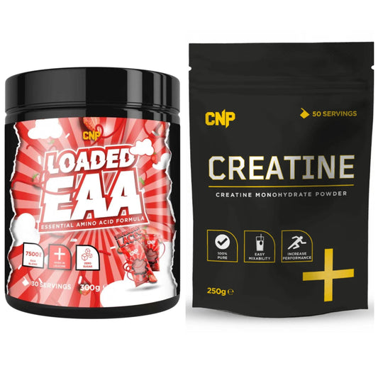 CNP Professional Loaded EAA 300g + CNP Creatine Mono 250g | All 9 Essential Amino Acids | 10 Flavours