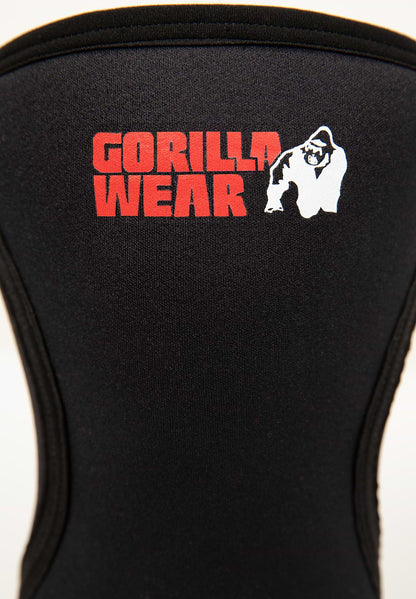 Gorilla Wear 5mm Knee Sleeves | Black | Sold in Pairs | 100% Neoprene | M–XXL