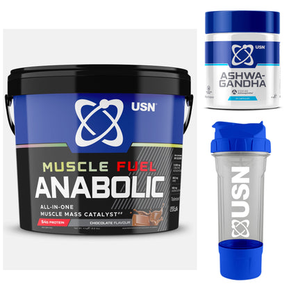 USN Muscle Fuel Anabolic 4kg + USN Ashwagandha & USN Shaker