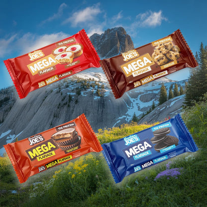 Mountain Joe's Mega Flapjack 12x100g | 15g Protein | 4 Flavours | High Protein Oat Bar