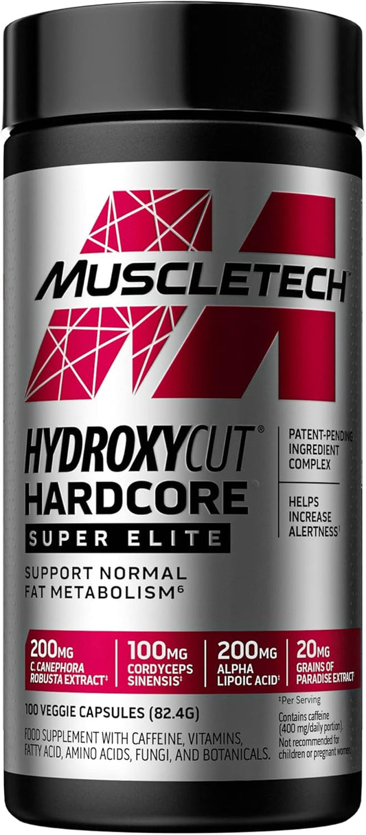 MuscleTech HydroxyCut Hardcore Elite x 100 veggie capsules