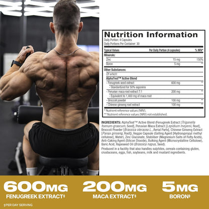 Muscletech Alpha Test 120 capsules - Testosterone Booster