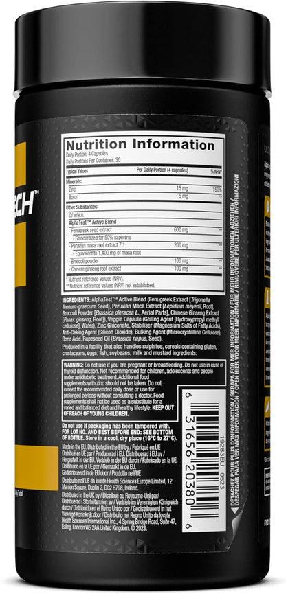 Muscletech Alpha Test 120 capsules - Testosterone Booster