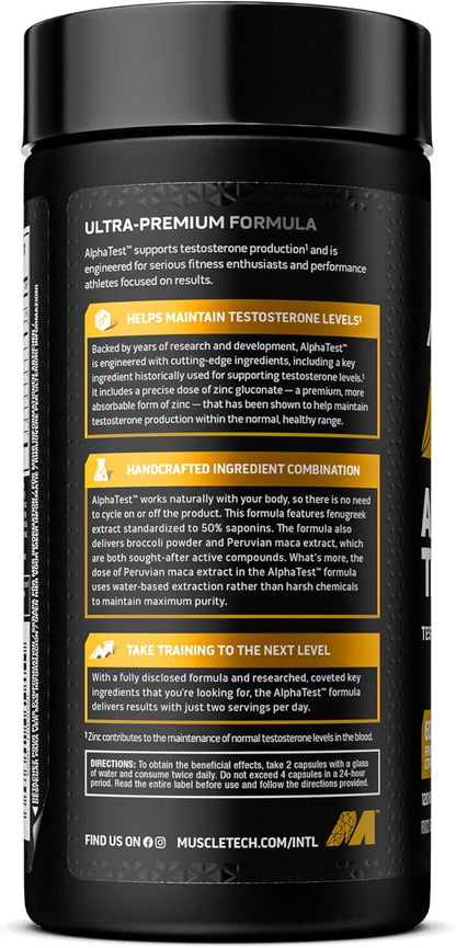 Muscletech Alpha Test 120 capsules - Testosterone Booster