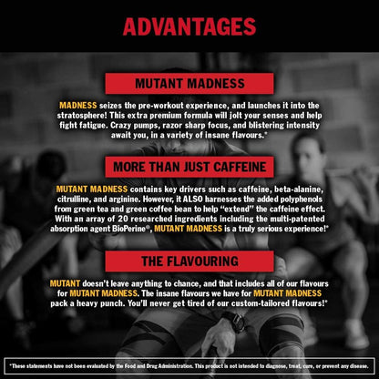 Mutant Madness Pre workout 30 servings