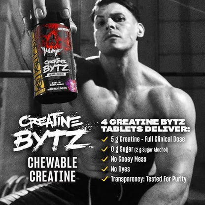 Mutant Creatine Bytz Chewable Creatine Tablets - 80 Count