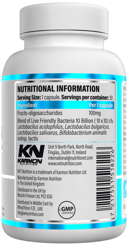 NXT Nutrition Probiotics 10 Billion CFU | 30 Capsules | Gut Health