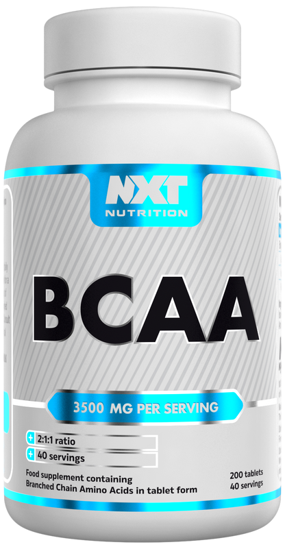 NXT Nutrition BCAA 2:1:1 | 200 Tablets | 3500mg Per Serving | 40 Servings