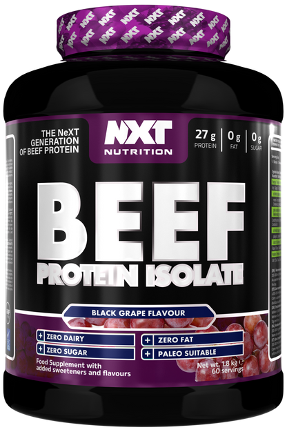 NXT Nutrition Beef Protein Isolate 1.8kg | 90g Protein Per 100g | 29 Flavours