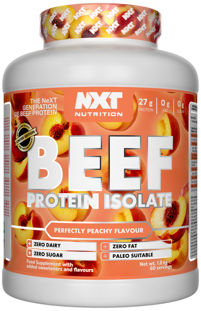 NXT Nutrition Beef Protein Isolate 1.8kg | 90g Protein Per 100g | 29 Flavours