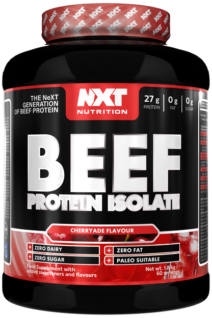 NXT Nutrition Beef Protein Isolate 1.8kg | 90g Protein Per 100g | 29 Flavours