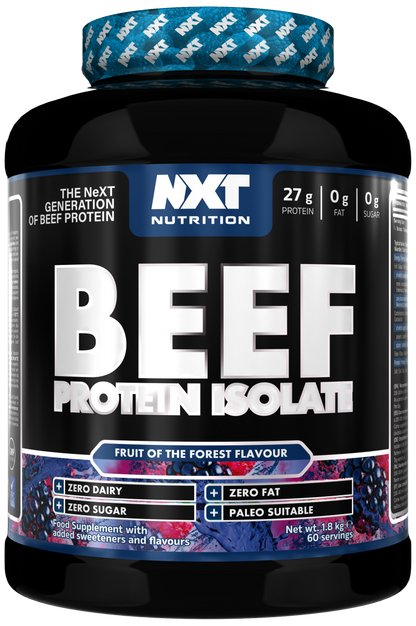 NXT Nutrition Beef Protein Isolate 1.8kg | 90g Protein Per 100g | 29 Flavours