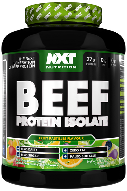 NXT Nutrition Beef Protein Isolate 1.8kg | 90g Protein Per 100g | 29 Flavours
