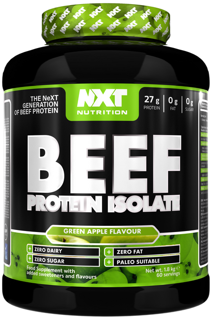 NXT Nutrition Beef Protein Isolate 1.8kg | 90g Protein Per 100g | 29 Flavours