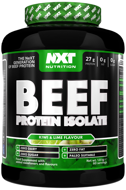 NXT Nutrition Beef Protein Isolate 1.8kg | 90g Protein Per 100g | 29 Flavours