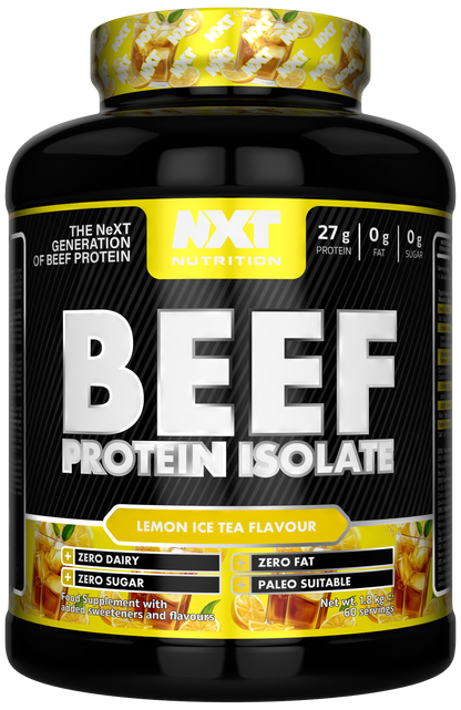 NXT Nutrition Beef Protein Isolate 1.8kg | 90g Protein Per 100g | 29 Flavours