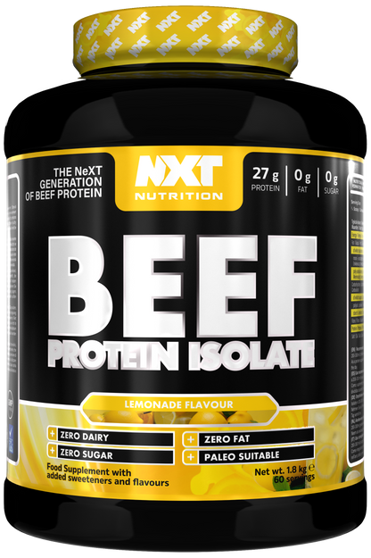 NXT Nutrition Beef Protein Isolate 1.8kg | 90g Protein Per 100g | 29 Flavours