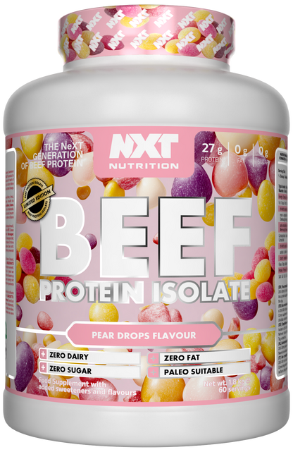 NXT Nutrition Beef Protein Isolate 1.8kg | 90g Protein Per 100g | 29 Flavours
