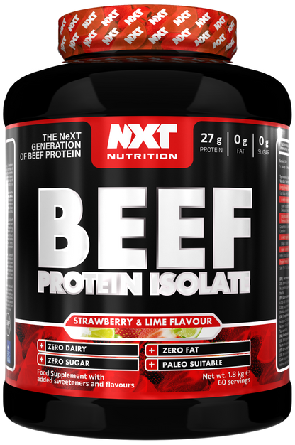 NXT Nutrition Beef Protein Isolate 1.8kg | 90g Protein Per 100g | 29 Flavours